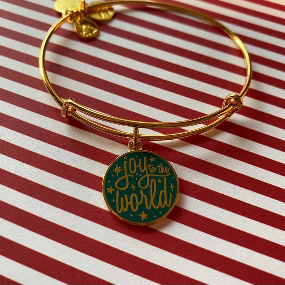 $FIRM Alex and Ani Joy to the World Christmas Gold NEW